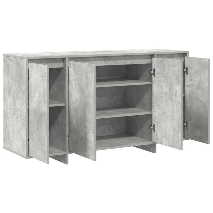 Bufet Gri din beton 135 x 41 x 75 cm Lemn compozit WALTI