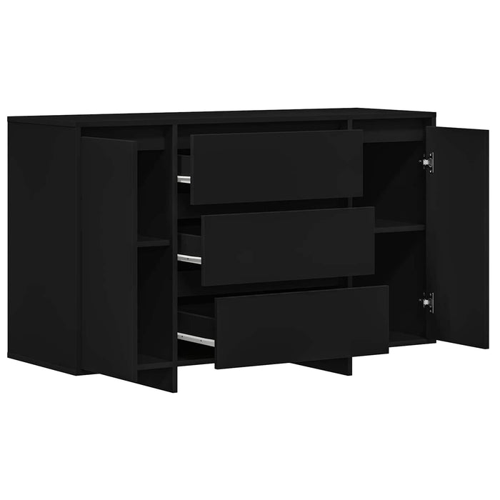 Bufet cu sertar Negru 120 x 41 x 75 cm Lemn compozit - WALTI WALTI