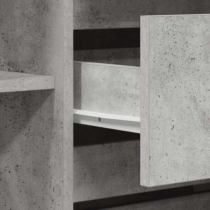 Bufet cu sertar Gri beton 120 x 41 x 75 cm Lemn compozit - WALTI WALTI