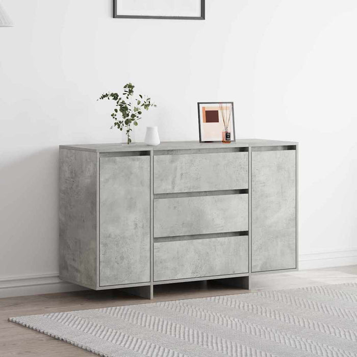 Bufet cu sertar Gri beton 120 x 41 x 75 cm Lemn compozit - WALTI WALTI