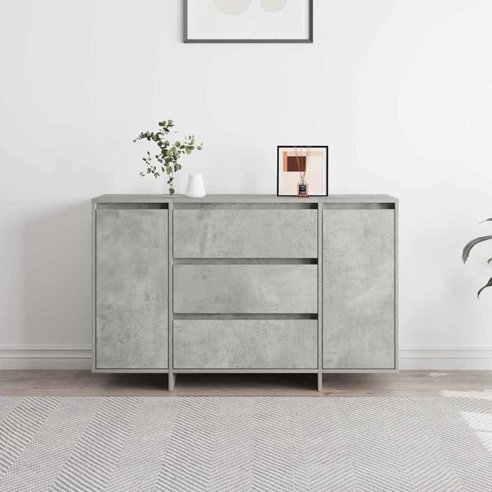 Bufet cu sertar Gri beton 120 x 41 x 75 cm Lemn compozit - WALTI WALTI