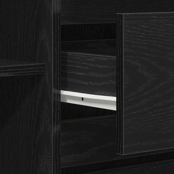 Bufet cu sertar Stejar negru 120 x 41 x 75 cm Lemn compozit - WALTI WALTI
