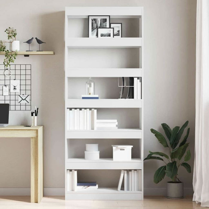 Bibliotecă cu raft Alb 80 x 30 x 198 cm Lemn compozit - WALTI WALTI