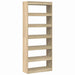 Bibliotecă cu raft Stejar sonoma 80 x 30 x 198 cm Lemn compozit - WALTI WALTI
