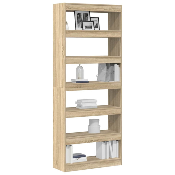 Bibliotecă cu raft Stejar sonoma 80 x 30 x 198 cm Lemn compozit - WALTI WALTI