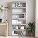 Bibliotecă cu raft Gri beton 80 x 30 x 198 cm Lemn compozit - WALTI WALTI