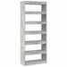 Bibliotecă cu raft Gri beton 80 x 30 x 198 cm Lemn compozit - WALTI WALTI