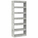 Bibliotecă cu raft Gri beton 80 x 30 x 198 cm Lemn compozit - WALTI WALTI