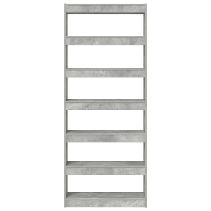 Bibliotecă cu raft Gri beton 80 x 30 x 198 cm Lemn compozit - WALTI WALTI