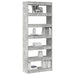 Bibliotecă cu raft Gri beton 80 x 30 x 198 cm Lemn compozit - WALTI WALTI