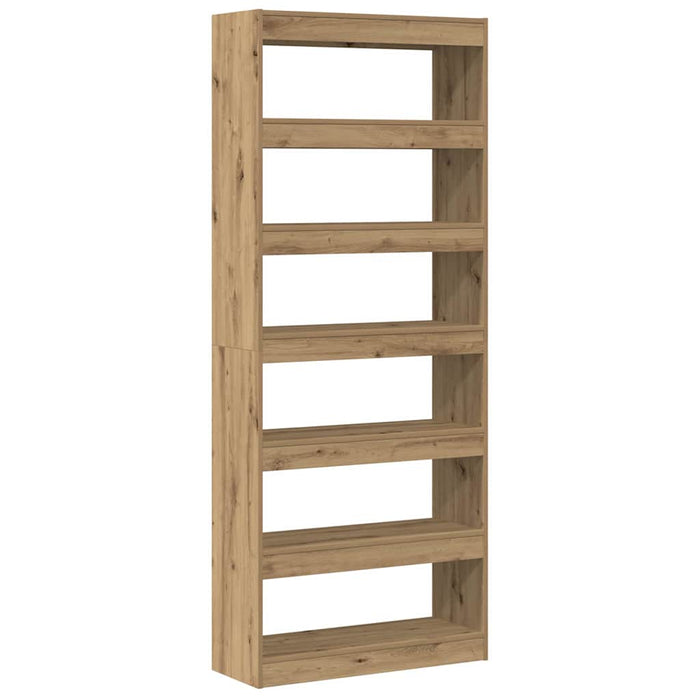 Bibliotecă stejar artizanal 80 x 30 x 198 cm Lemn compozit - WALTI WALTI