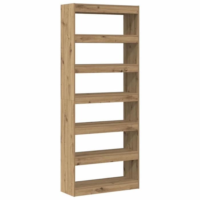 Bibliotecă stejar artizanal 80 x 30 x 198 cm Lemn compozit - WALTI WALTI