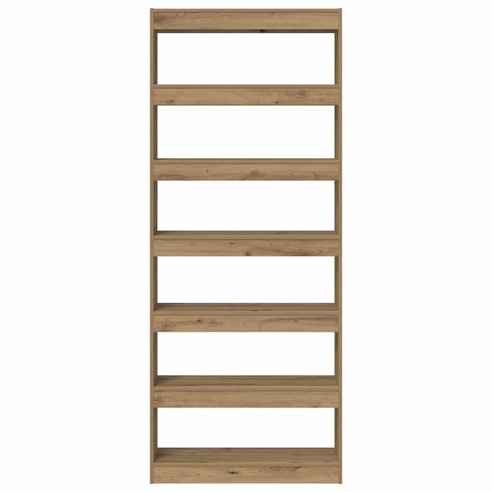 Bibliotecă stejar artizanal 80 x 30 x 198 cm Lemn compozit - WALTI WALTI