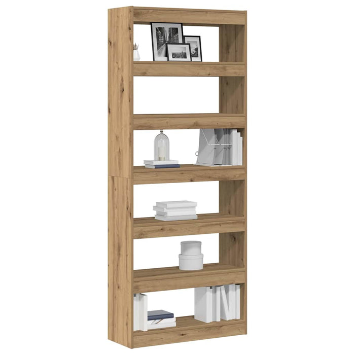 Bibliotecă stejar artizanal 80 x 30 x 198 cm Lemn compozit - WALTI WALTI