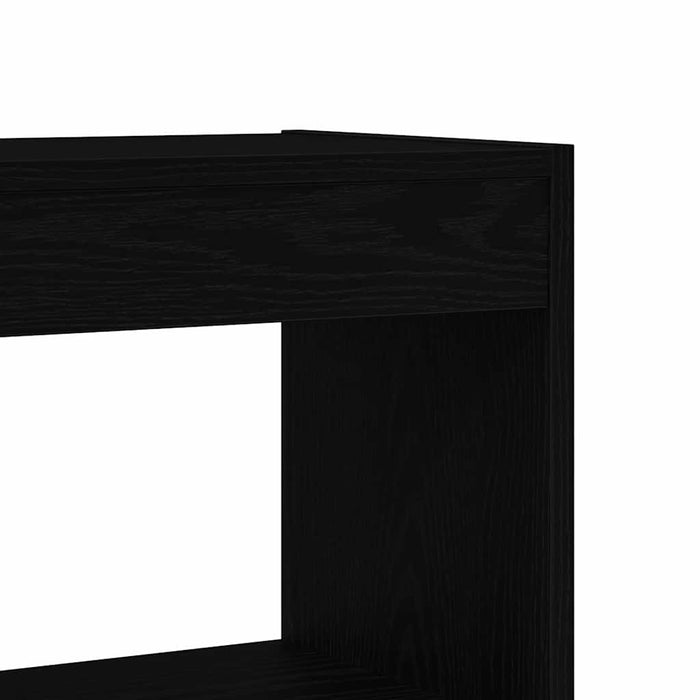 Bibliotecă cu raft Stejar negru 80 x 30 x 198 cm Lemn compozit - WALTI WALTI
