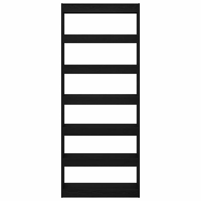 Bibliotecă cu raft Stejar negru 80 x 30 x 198 cm Lemn compozit - WALTI WALTI