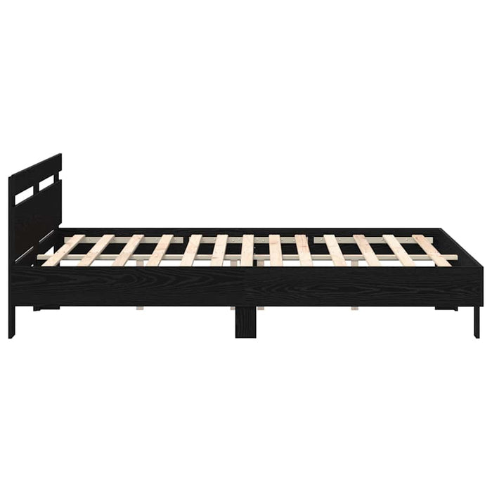 Cadru de pat Stejar Negru 180 x 200 cm Lemn prelucrat WALTI