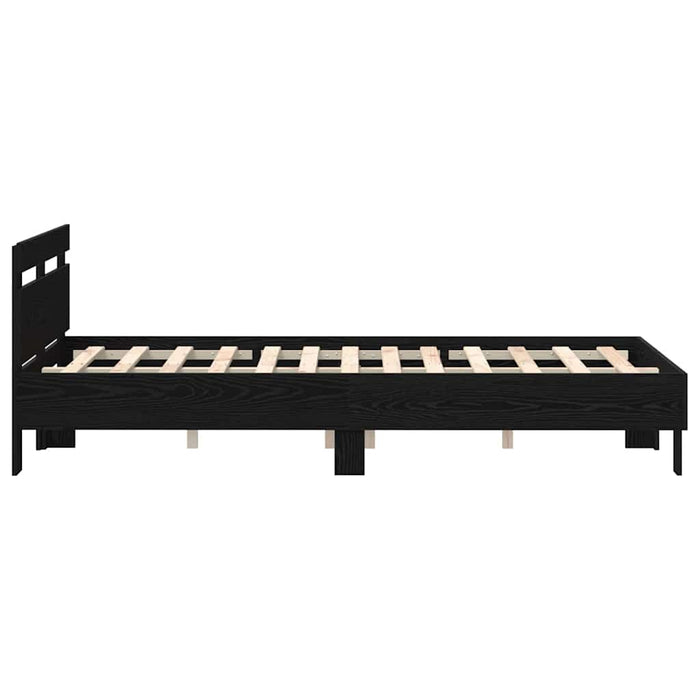 Cadru de pat Stejar Negru 120 x 200 cm Lemn prelucrat WALTI