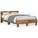 Cadru de pat cu headboard Lemn vechi 120 x 190 cm Lemn compozit - WALTI WALTI