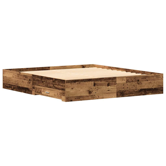 Cadru de pat cu sertar Lemn Vechi 180 x 200 cm Lemn prelucrat WALTI
