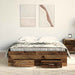Cadru de pat cu sertare Lemn vechi 120 x 190 cm Lemn compozit - WALTI WALTI