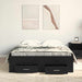 Cadru de pat cu sertare Stejar negru 120 x 190 cm Lemn compozit - WALTI WALTI