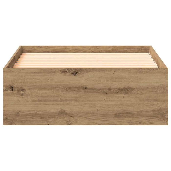 Cadru de pat cu sertare cu sertar stejar artizanal 100 x 200 cm - WALTI WALTI