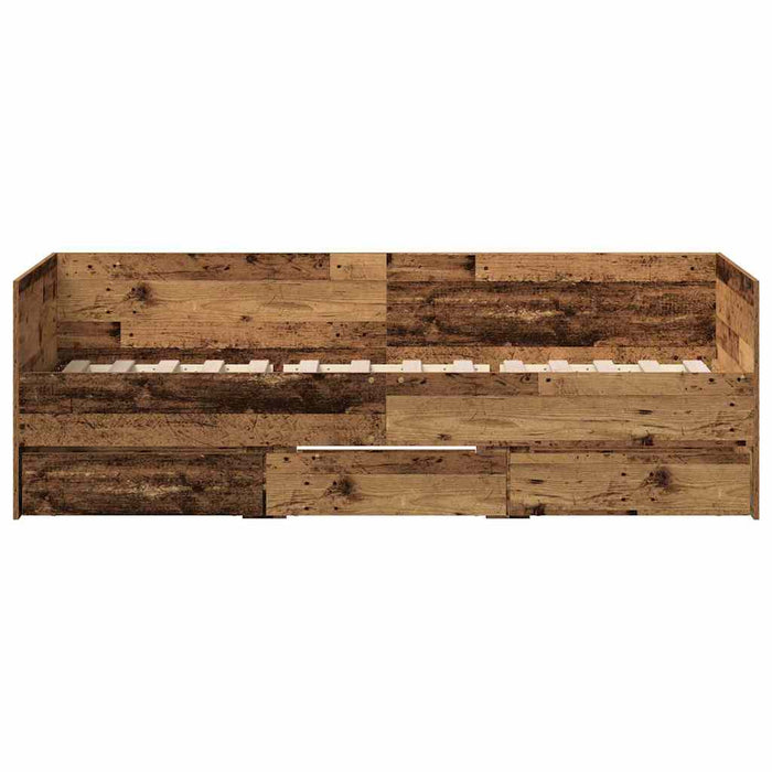 Cadru de daybed cu sertare Lemn vechi 90 x 200 cm Lemn compozit - WALTI WALTI