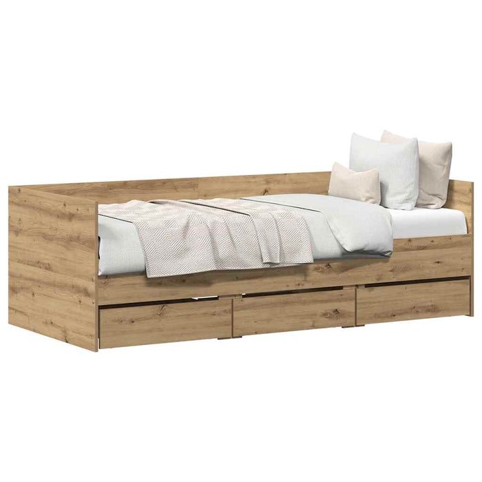 Cadru de daybed cu sertare stejar artizanal 90 x 200 cm - WALTI WALTI