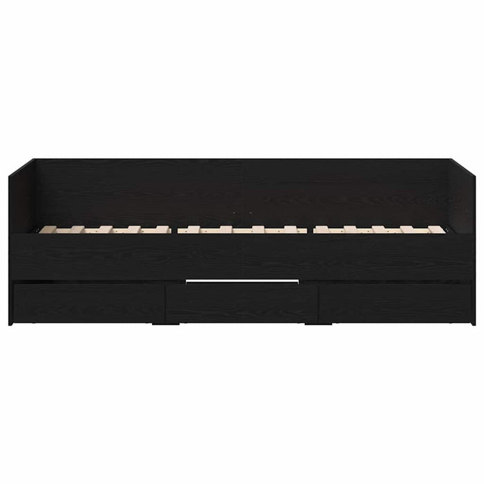 Cadru de daybed cu sertare cu sertar Stejar negru 90 x 200 cm - WALTI WALTI