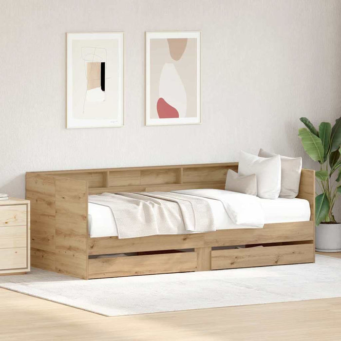 Cadru de daybed cu sertare stejar artizanal 90 x 200 cm - WALTI WALTI