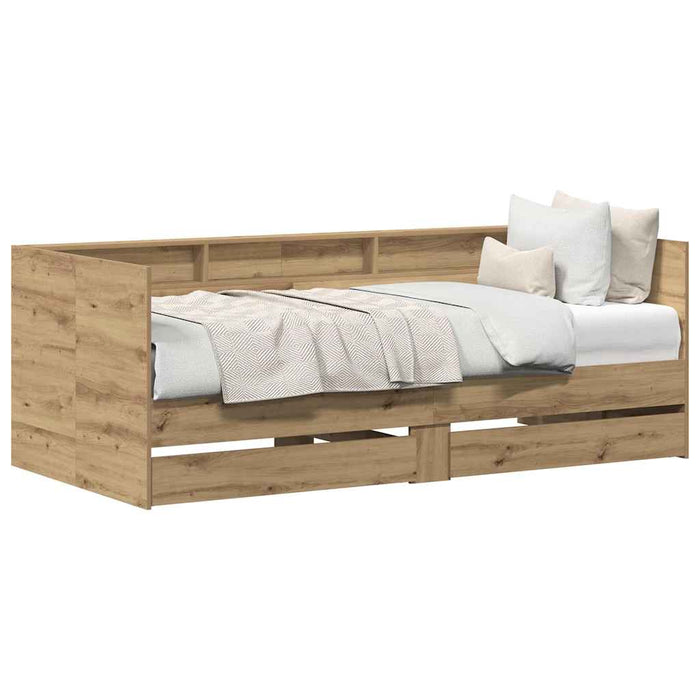 Cadru de daybed cu sertare stejar artizanal 90 x 200 cm - WALTI WALTI