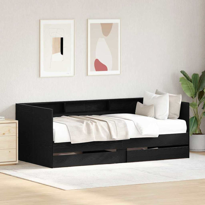 Cadru de daybed cu sertare Stejar negru 90 x 200 cm - WALTI WALTI
