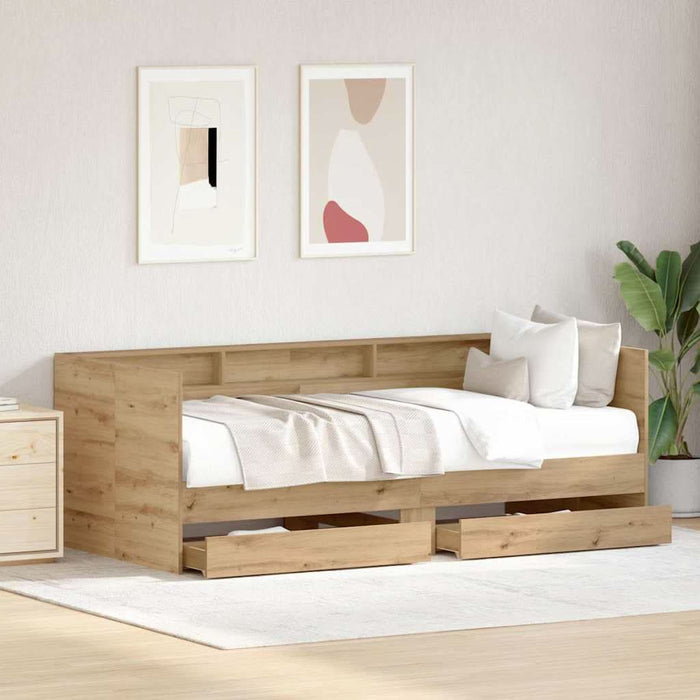 Cadru de daybed cu sertare stejar artizanal 90 x 190 cm - WALTI WALTI