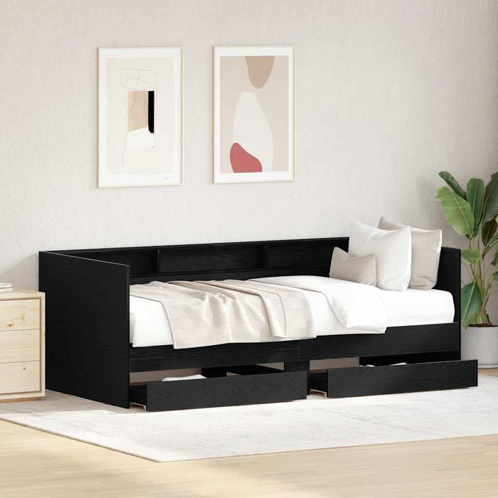 Cadru de daybed cu sertare Stejar negru 75 x 190 cm - WALTI WALTI