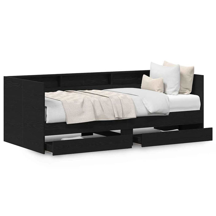 Cadru de daybed cu sertare Stejar negru 75 x 190 cm - WALTI WALTI