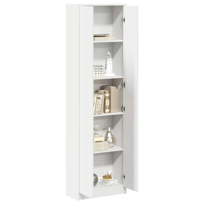 Dulap cu raft cu depozitare Alb 55 x 25 x 189 cm Lemn compozit - WALTI WALTI