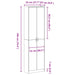 Dulap cu raft cu depozitare Alb 55 x 25 x 189 cm Lemn compozit - WALTI WALTI