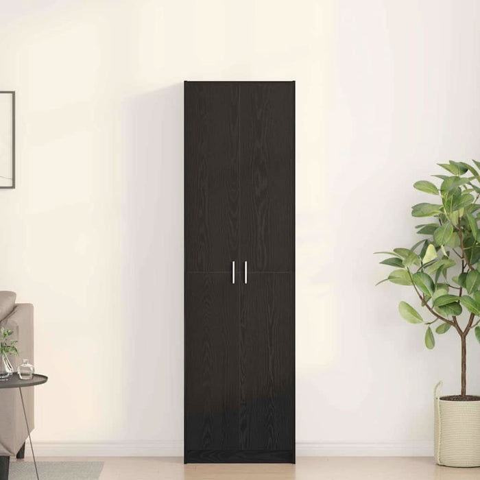 Dulap cu raft Stejar negru 55 x 25 x 189 cm Lemn compozit - WALTI WALTI
