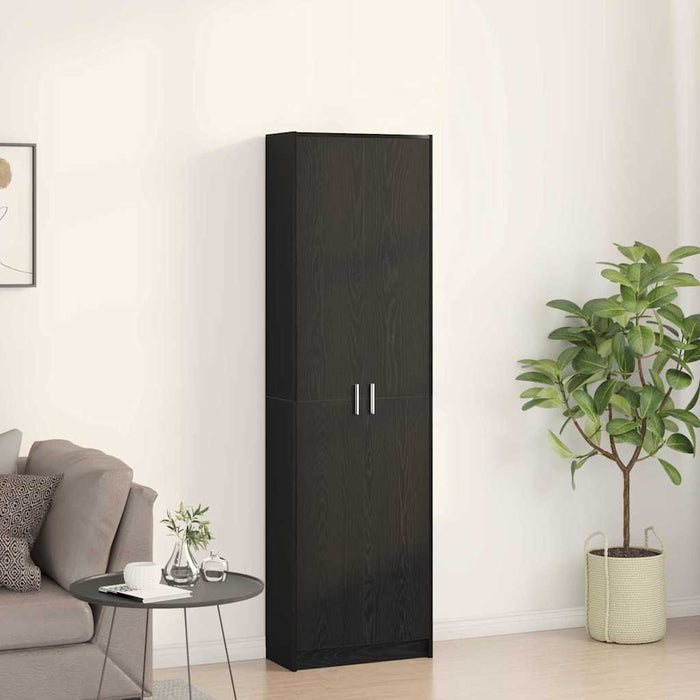 Dulap cu raft Stejar negru 55 x 25 x 189 cm Lemn compozit - WALTI WALTI