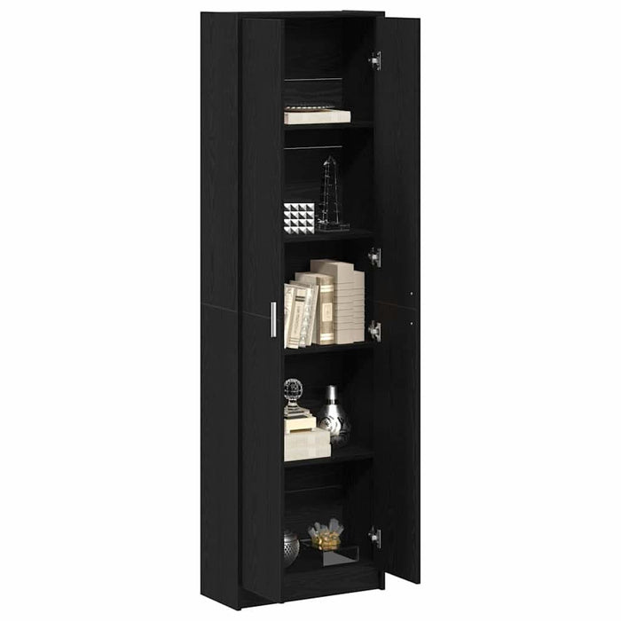 Dulap cu raft Stejar negru 55 x 25 x 189 cm Lemn compozit - WALTI WALTI