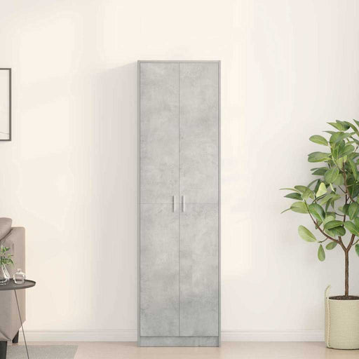 Dulap cu raft cu ușă Gri beton 55 x 25 x 189 cm Lemn compozit - WALTI WALTI