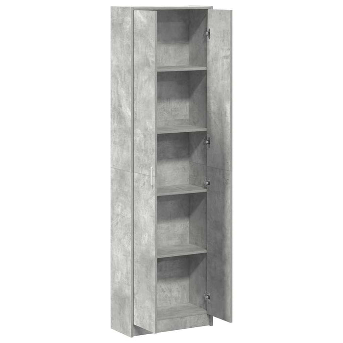 Dulap cu raft cu ușă Gri beton 55 x 25 x 189 cm Lemn compozit - WALTI WALTI