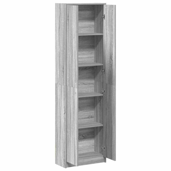 Dulap cu raft cu ușă sonoma gri 55 x 25 x 189 cm Lemn compozit - WALTI WALTI