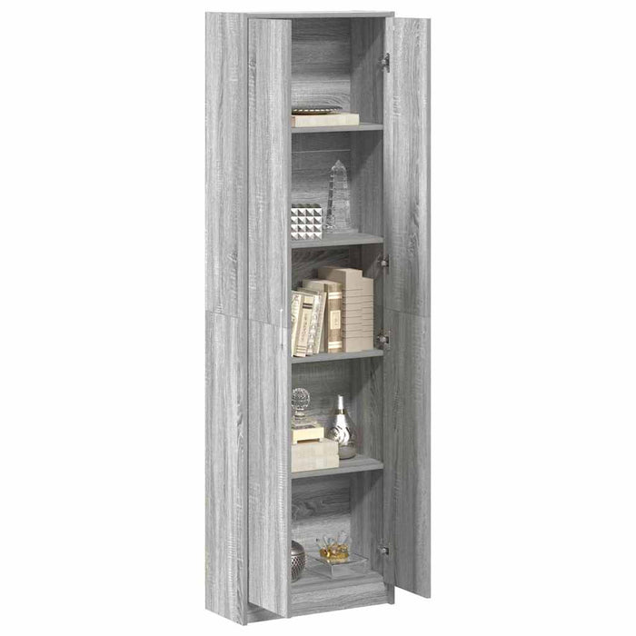 Dulap cu raft cu ușă sonoma gri 55 x 25 x 189 cm Lemn compozit - WALTI WALTI