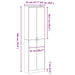 Dulap cu raft stejar artizanal 55 x 25 x 189 cm Lemn compozit - WALTI WALTI