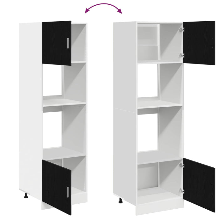 Dulap suspendat Stejar Negru 60 x 57 x 207 cm Lemn compozit WALTI