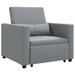 Sofa Pat Unilaterala Gri deschis 90 x 165 x 87 cm țesătură - WALTI WALTI