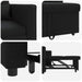 Sofa Pat Unilaterala cu roți Negru 90 x 165 x 87 cm țesătură - WALTI WALTI