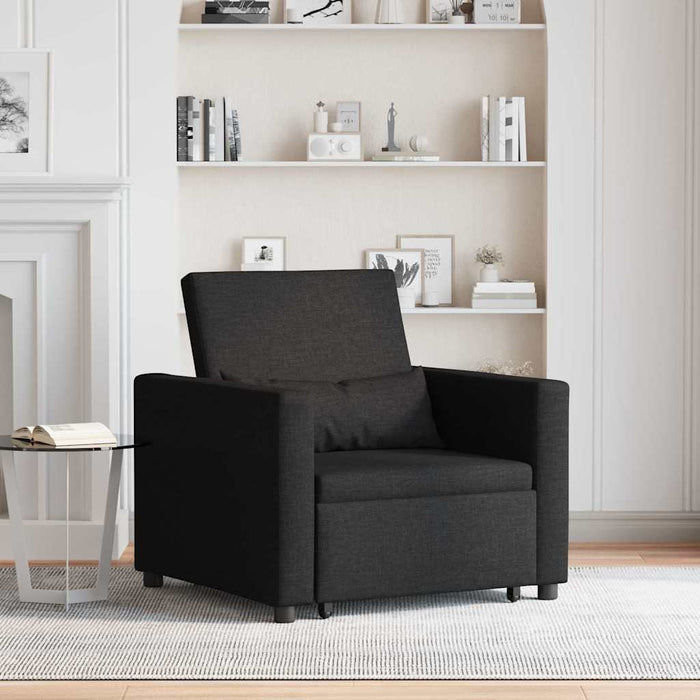 Sofa Pat Unilaterala cu roți Negru 90 x 165 x 87 cm țesătură - WALTI WALTI